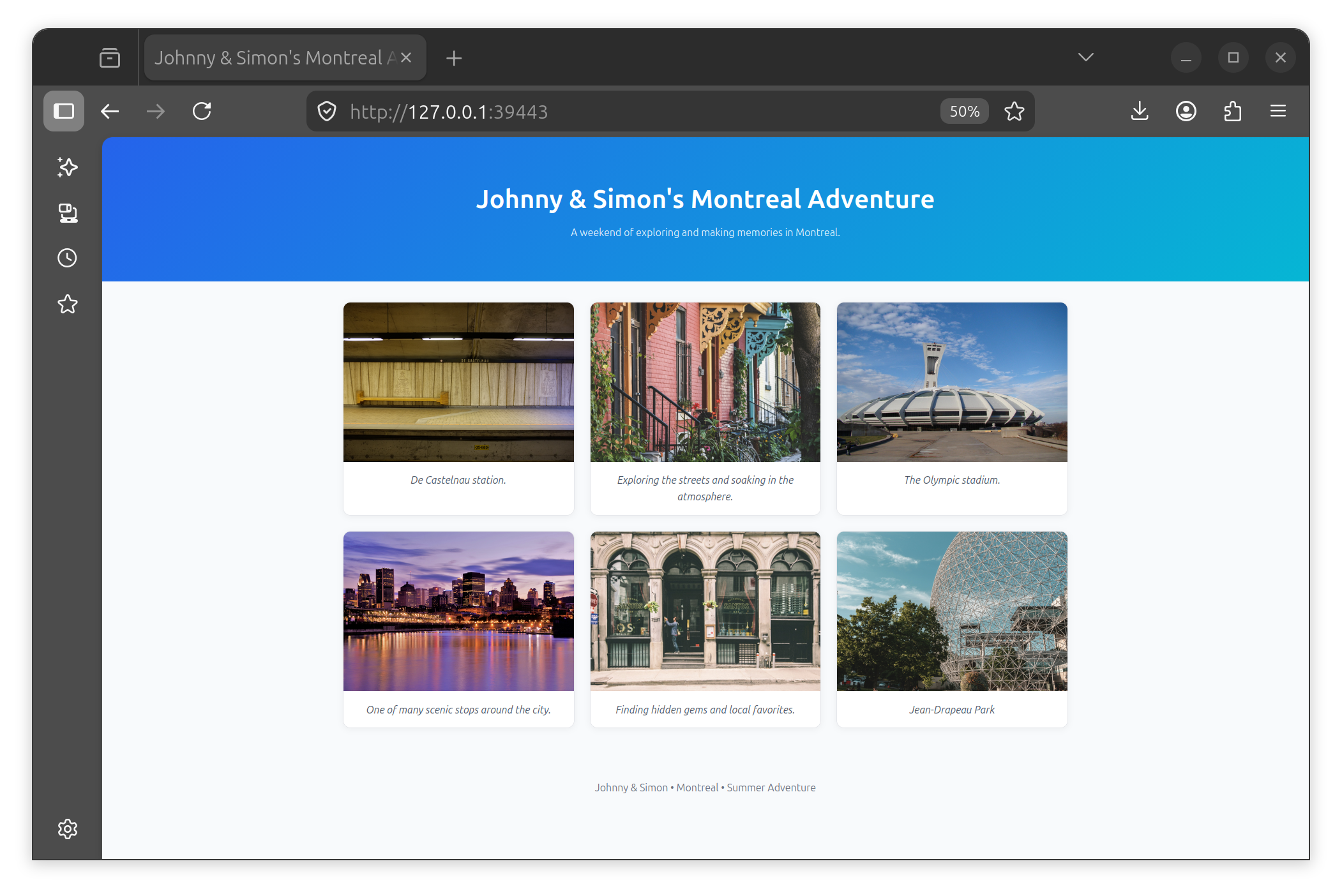 Sharing a website.