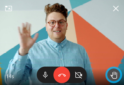 Raise hand button in the PiP window.